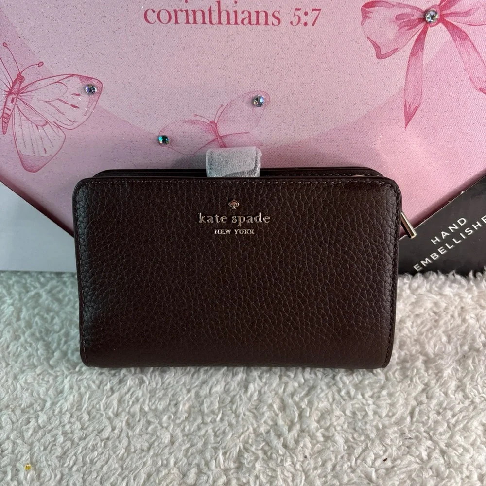 Kate Spade Brown Leather Wallet NWOT - Picture 3 of 9